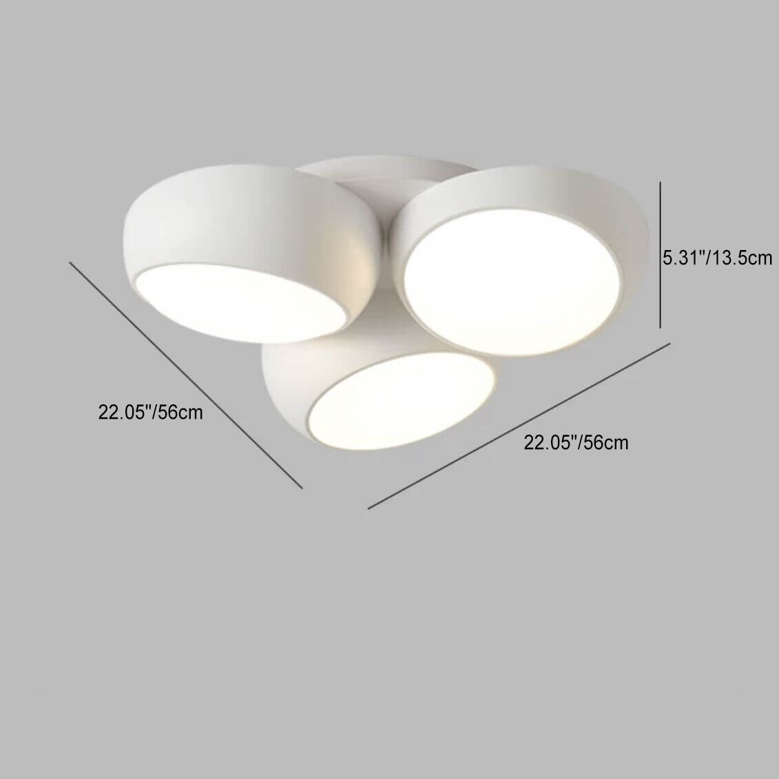 Scandinavian Modern Round LED Semi-Flush Mount Ceiling Light – Iron & Plastic Design