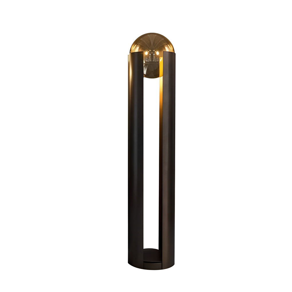 Amber Glass Ball Shade Black Softwing Lamp 9.8 inch - Modern Lighting Decor, Unique Design, Stylish Home Lamp, Interior Illumination, Elegant Ambiance, Decorative Table Lamp