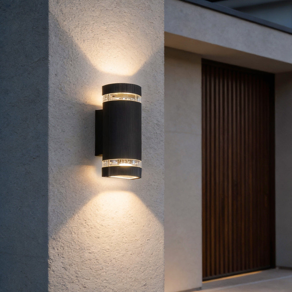 Up Down Waterproof Black Outdoor Wall Sconce Light