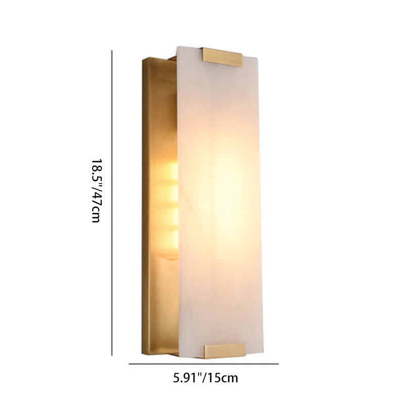 Nordic Light Luxury Copper Marble 3-Light Wall Sconce Lamp