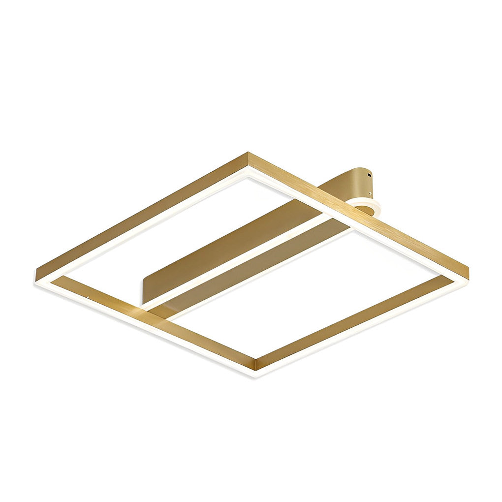 Square Double Frame LED Ceiling Light - Modern Nordic Design - Aluminum Fixture - Creative Lighting Solution