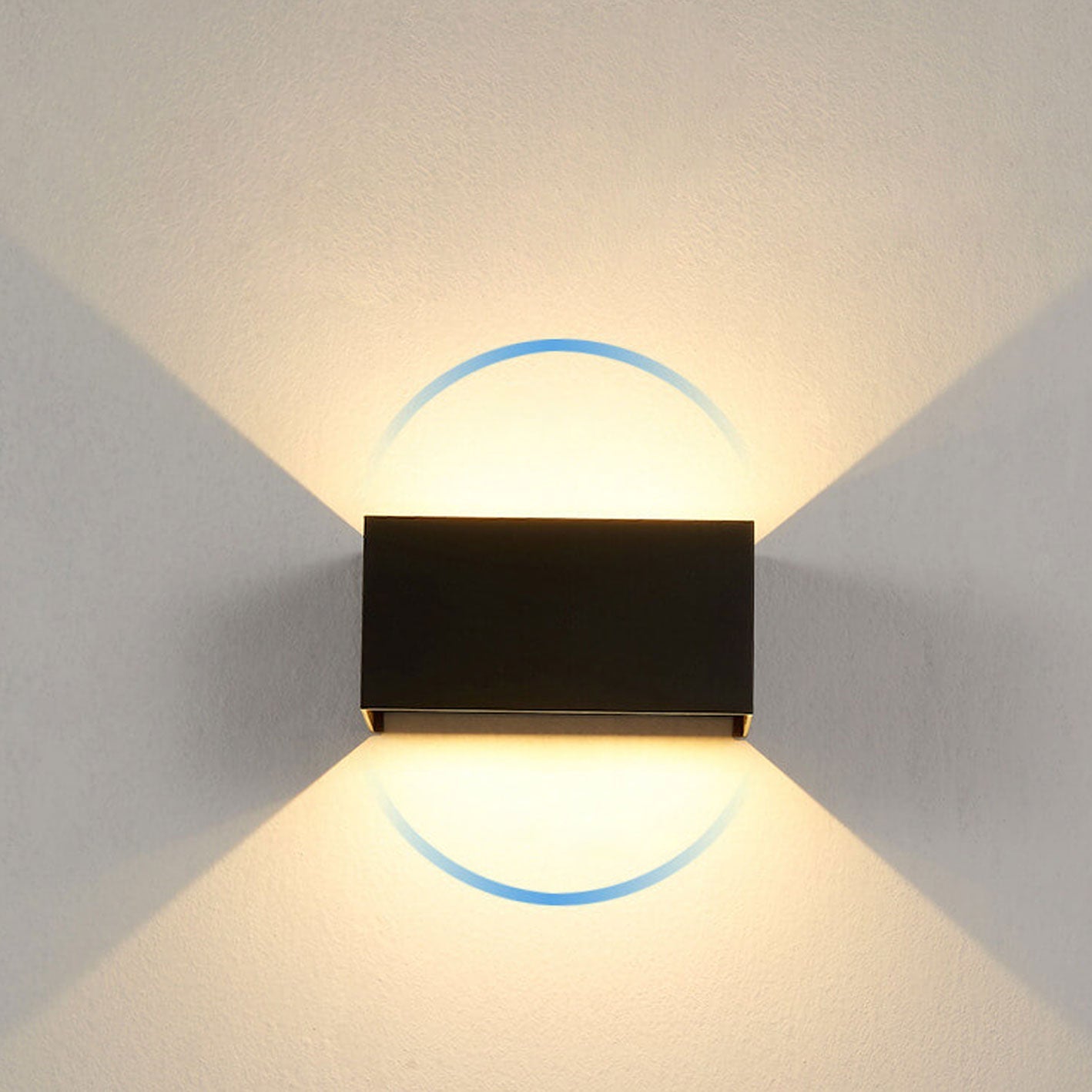 Modern Outdoor Waterproof Rectangular LED Wall Sconce – Up and Down Illumination