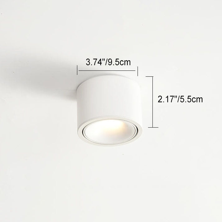 Modern Minimalist Aluminum Round LED Flush Mount Spotlight for Living Room
