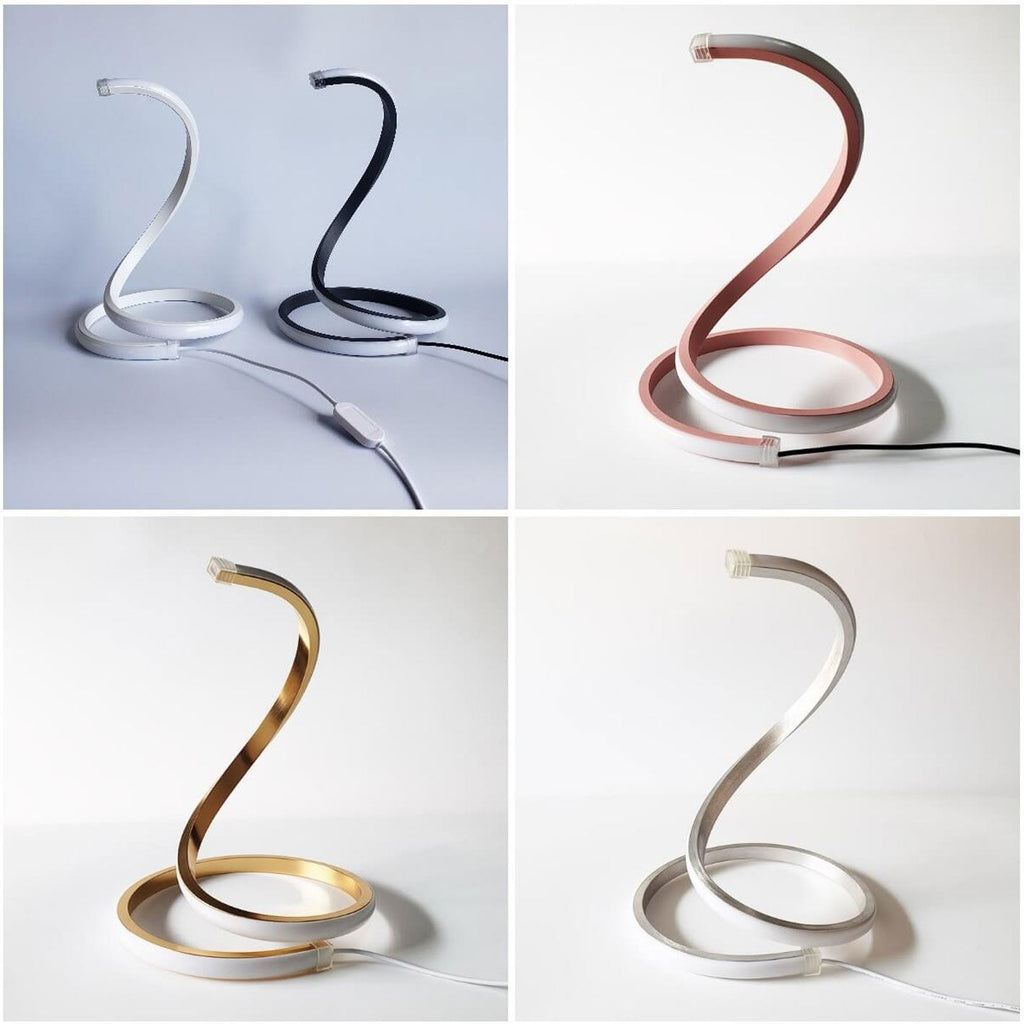 Modern Creative Snake Shape LED Touch Dimming Table Lamp, Adjustable Brightness Desk Light, Flexible Curved Design, USB Rechargeable, Stylish Bedroom Decor, Unique Nightstand Lighting, Home Office Desk Lamp, Contemporary Interior Lighting, Energy-Efficien