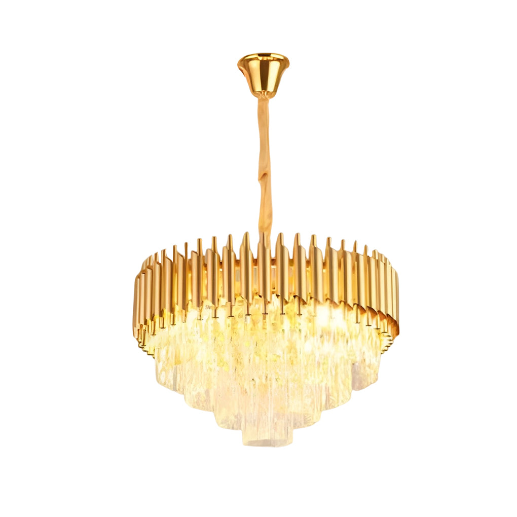 Round Oval Crystal Chandelier - Luxury Post-Modern Lighting with Three-Step Dimming