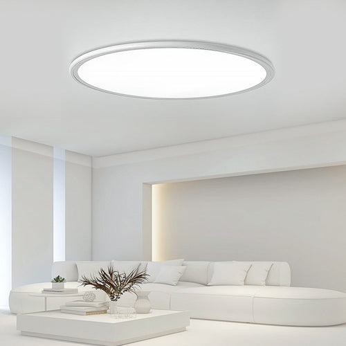 16" Modern LED Ultrathin Black & White Flush Mount Ceiling Light