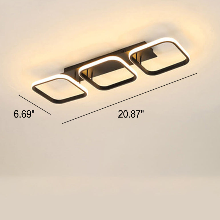 Nordic Simple LED Semi-Flush Mount Light - Modern Square Design