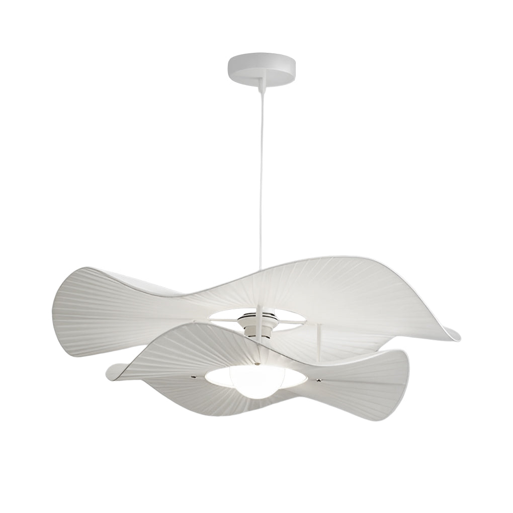 Pleated Fabric Modern Ceiling Lights - Flowers Design, 3-Step Dimming