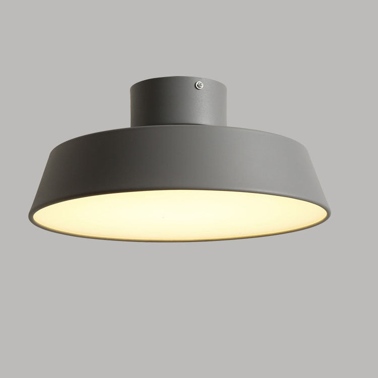 Contemporary Scandinavian Round Iron LED Flush Mount Ceiling Light