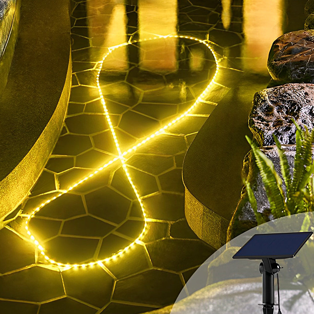 Flexible Waterproof Starry Solar LED Strip Lights for Outdoor Use