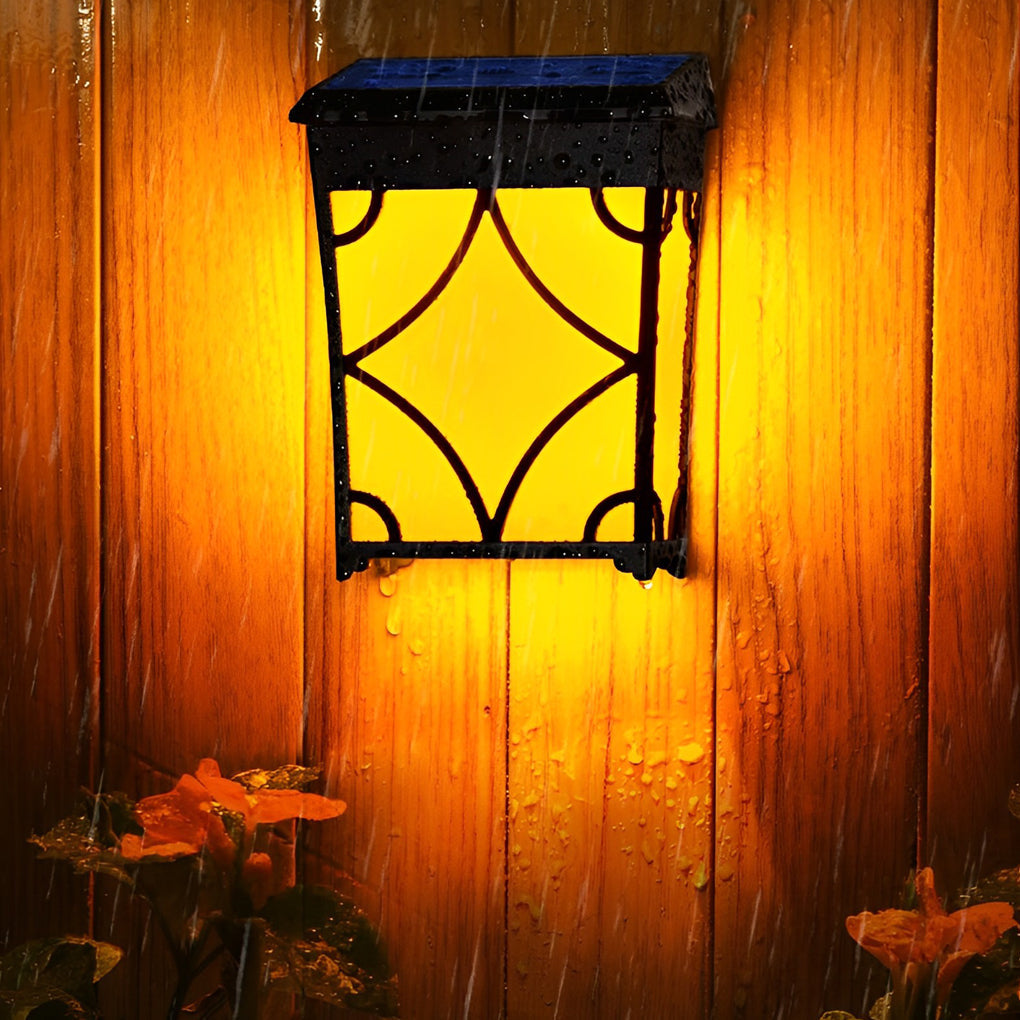 2Pcs Waterproof LED RGB Motion Sensor Solar Wall Lights
