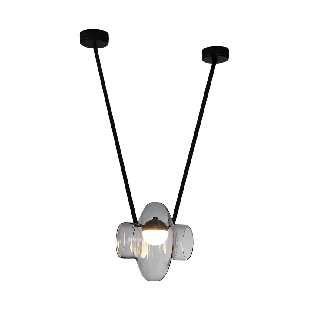 Glass Jar LED Chandelier Modern Hanging Lamp Decor
