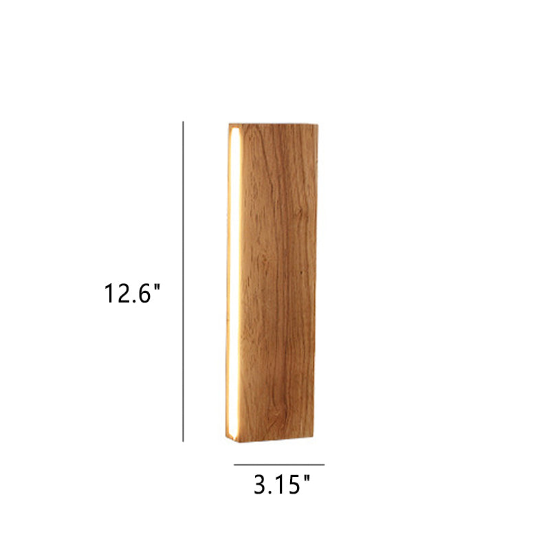 Solid Wood Strip LED Wall Sconce Lamp - Modern Wall Lighting, Rustic Home Decor, Energy Efficient Accent Light, Contemporary Indoor Illumination, Customizable LED Strip, Stylish Wood Wall Lamp for Living Room, Bedroom, and Hallway