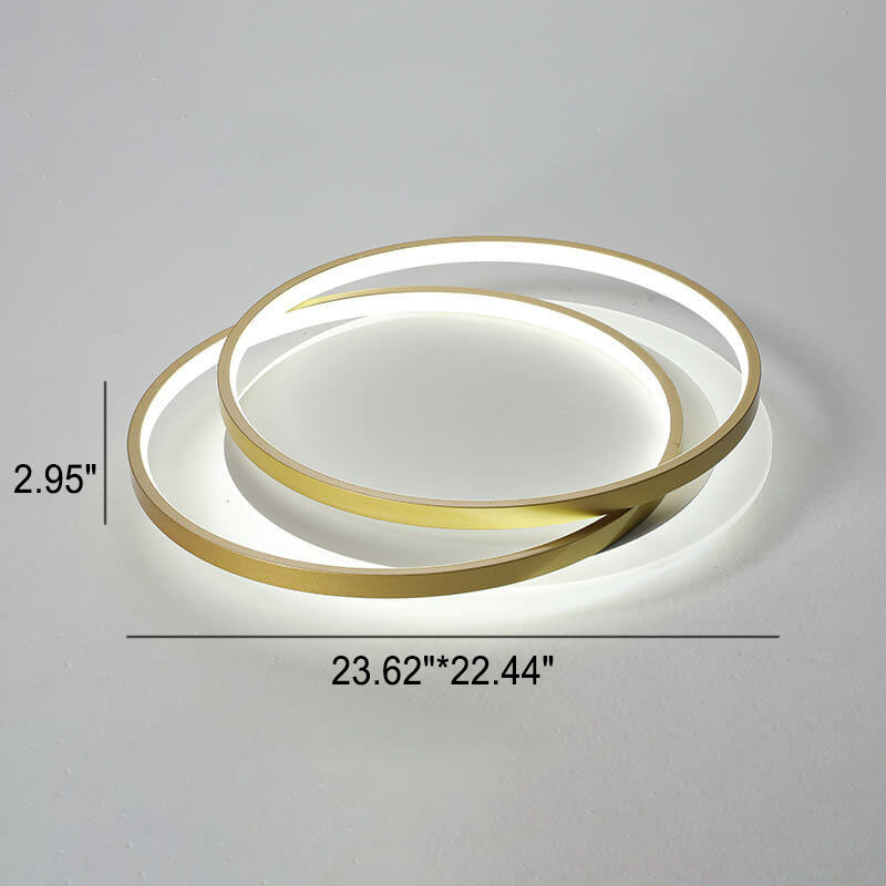 Nordic Luxury Aluminum LED Flush Mount Ceiling Light