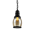 Retro Brown Glass Industrial Pendant Light Chandelier