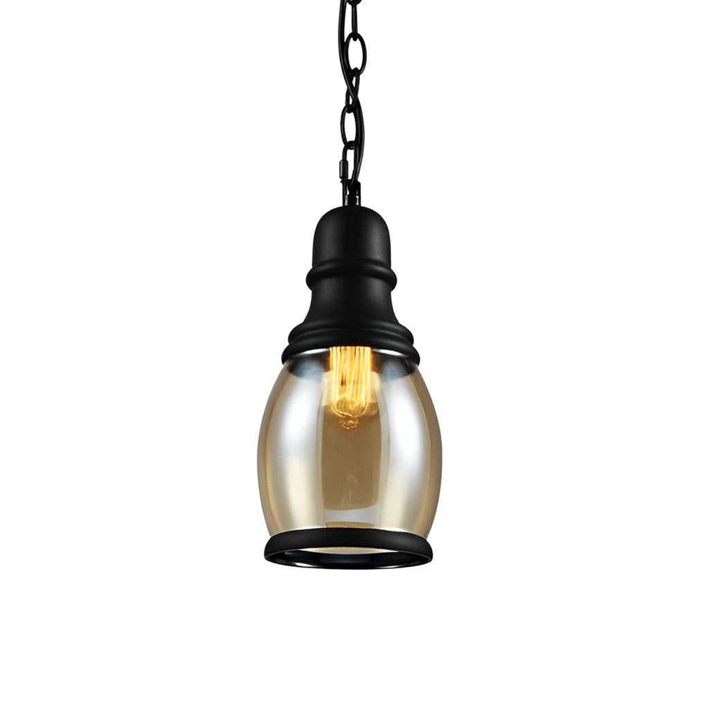 Retro Brown Glass Industrial Pendant Light Chandelier