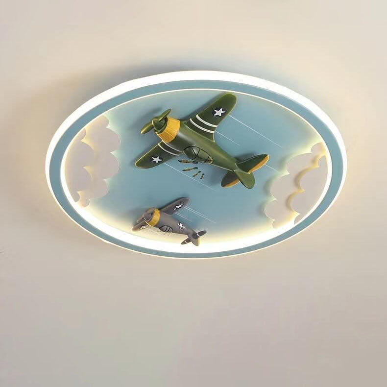 Modern Cartoon Resin Airplane Pegasus Acrylic Shade LED Kids Flush Mount Ceiling Light for Nursery Room Decor, Childrens Bedroom Lighting, Fun Playroom Fixtures, Colorful Kids Ceiling Lights, Kid-Friendly Home Lighting Solutions, Decorative Airplane Ceili