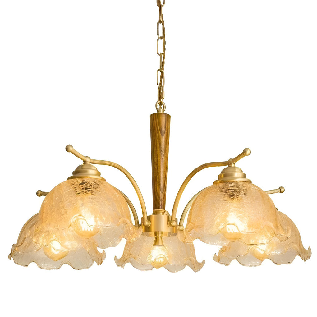 3 Light Cracked Glass Retro Pendant Chandelier Ceiling Lamp