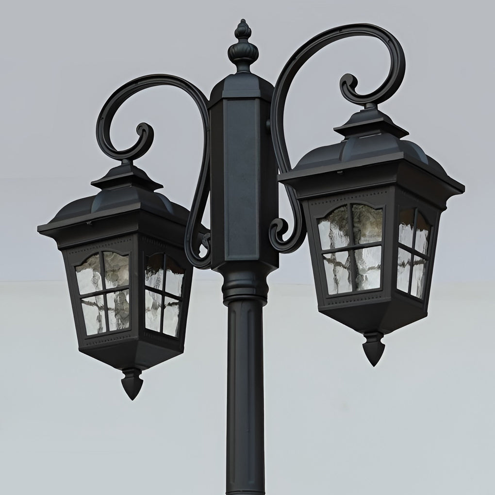 European-Style Black Waterproof Outdoor Light Post Lamp