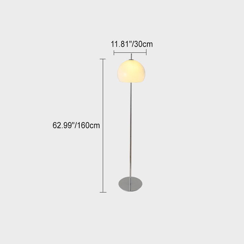 Contemporary Retro Mushroom Glass 2-Light Floor Lamp for Living Room