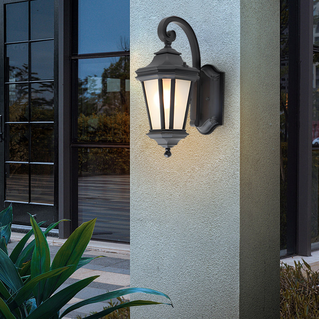 Minimalist Frosted Glass Waterproof Outdoor Wall Lamp - European Style Garden Lighting