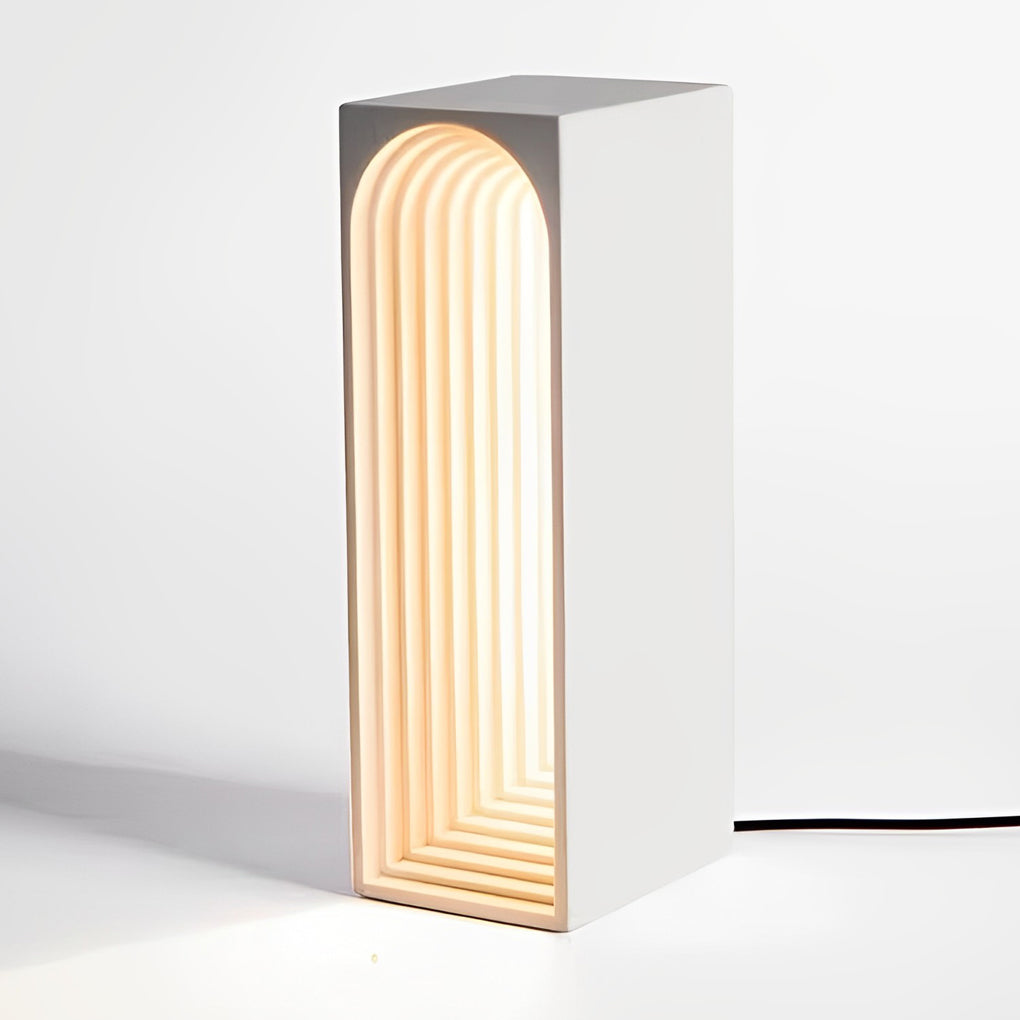 Nordic USB Concrete LED Rectangle Table Lamp - Modern Minimalist Lighting for Home and Office Decor