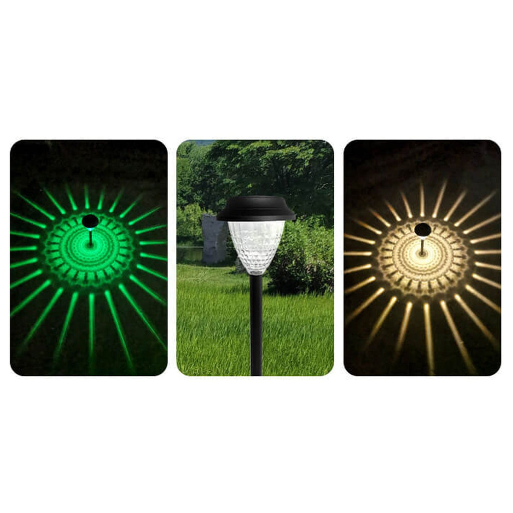 Solar Waterproof Circular Divergent LED Garden Light - Outdoor Decorative Lighting