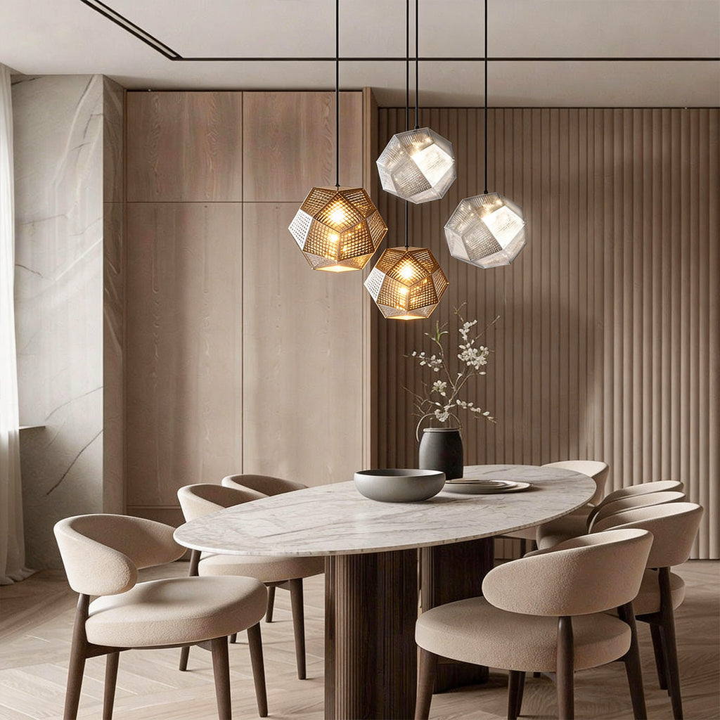 Modern Geometric Metal Shade Pendant Light Ceiling Fixture