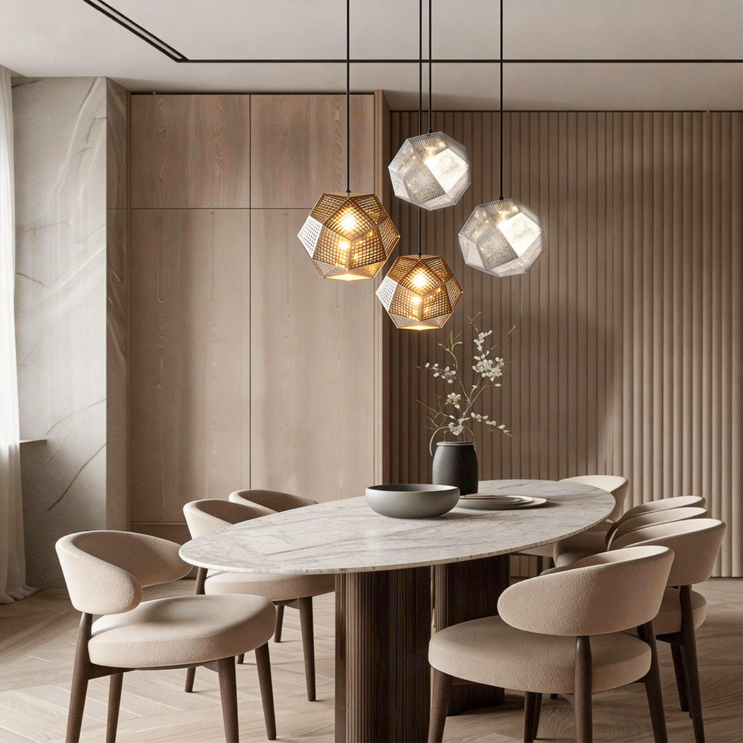 Modern Geometric Metal Shade Pendant Light Ceiling Fixture
