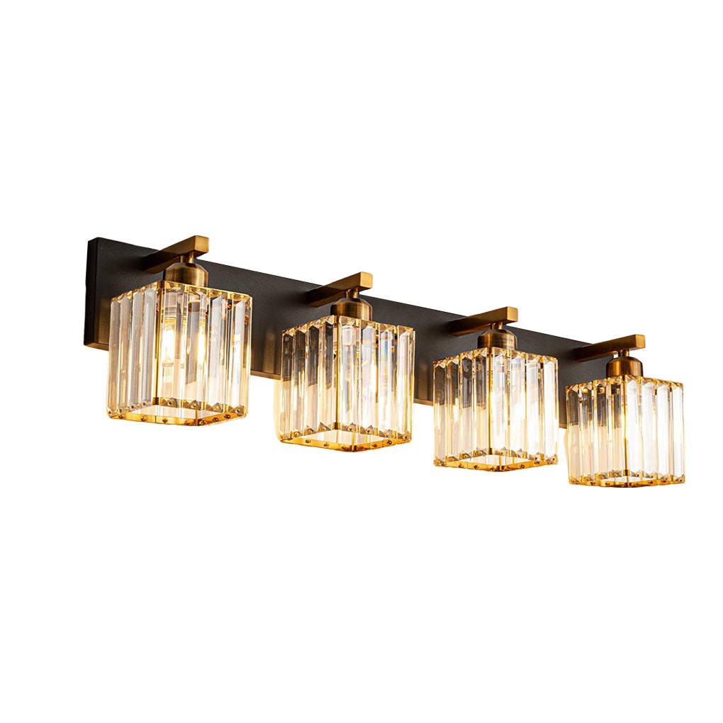 4/5 Square Crystal Luxury Electroplated Metal American Style Wall Lamp, Modern LED Sconce Lighting, Elegant Home Decor, Contemporary Wall Light Fixture, Stylish Indoor Lighting, High-End Crystal Wall Sconce, Art Deco Wall Lamp for Living Room, Bedroom, an