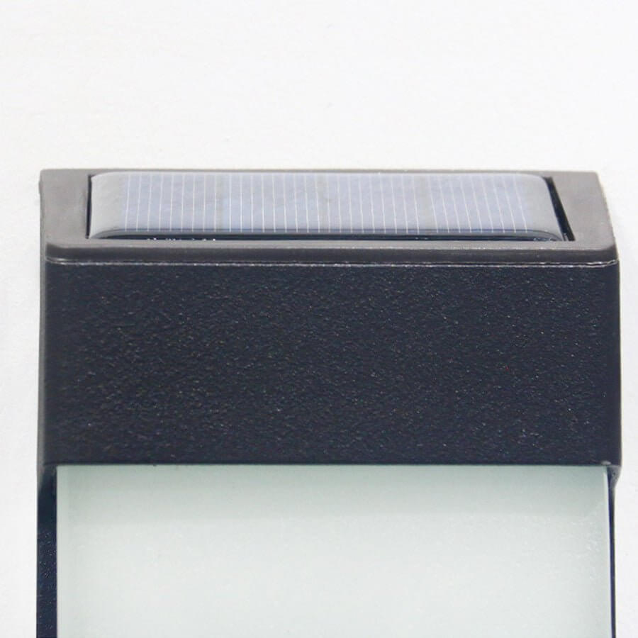 Contemporary Solar LED Wall Light - 2PCS High Hardness Glass for Outdoor Gardens
