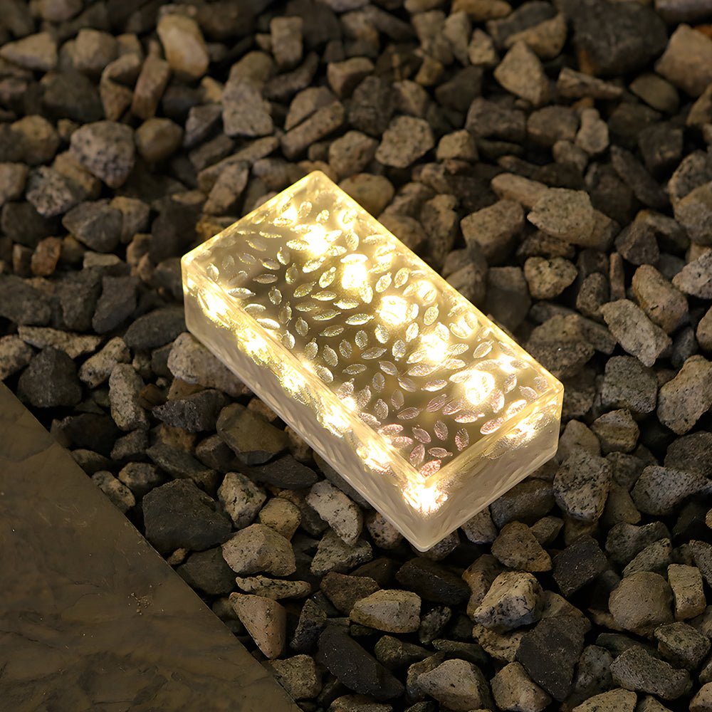 2Pcs Solar LED Brick Lights - 10 Hour Outdoor Step & Deck Lighting