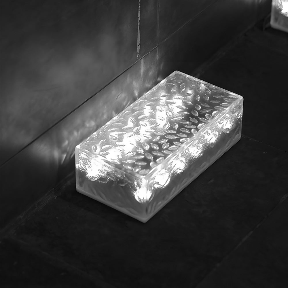 2Pcs Solar LED Brick Lights - 10 Hour Outdoor Step & Deck Lighting