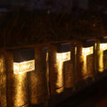 2PCS Solar Sunset Fence Lights RGB LED Outdoor Acrylic Bubble Step Deck Light