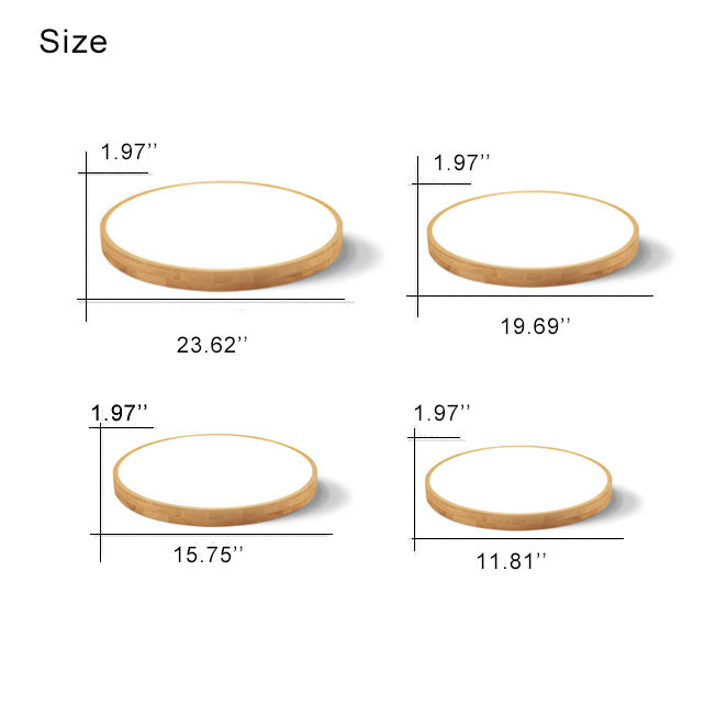 Nordic Solid Wood Ultra-Thin LED Flush Mount Ceiling Light