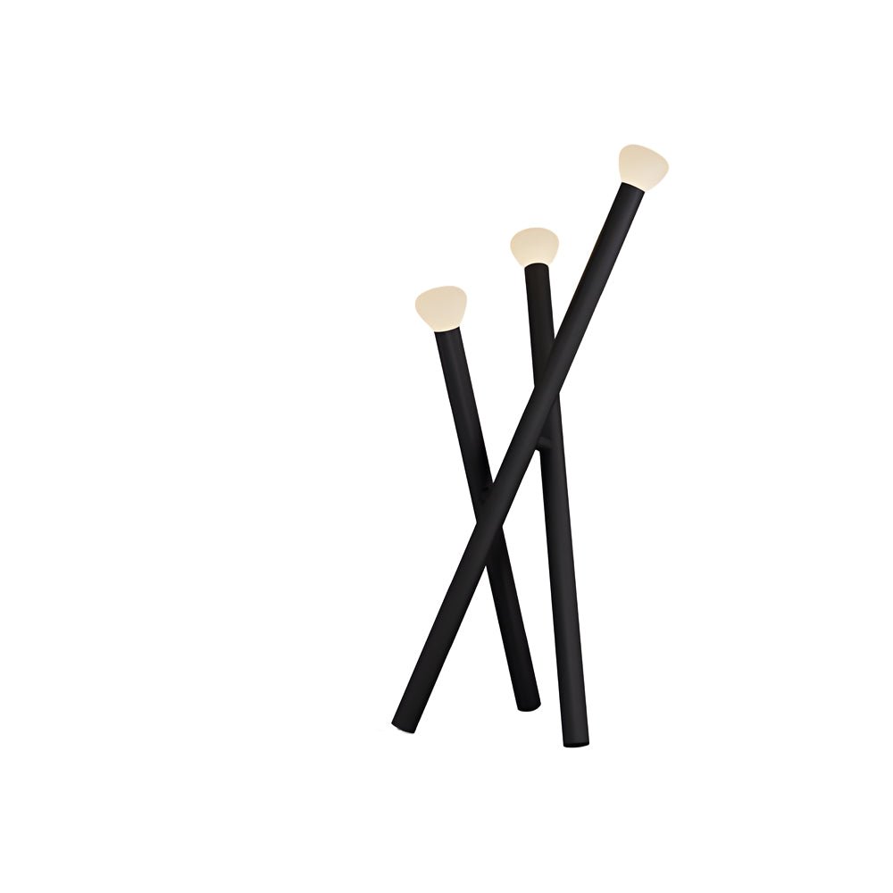 3-Light Minimalist Modern Stick Floor Lamp - Contemporary Lighting for Living Room, Adjustable Height, LED Compatible, Home Decor Accent