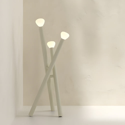 3-Light Minimalist Modern Stick Floor Lamp - Contemporary Lighting for Living Room, Adjustable Height, LED Compatible, Home Decor Accent
