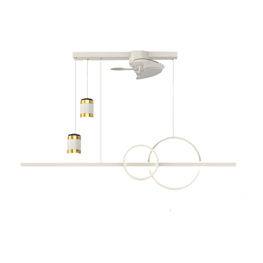 3-Step Dimming Modern Chandelier Ceiling Fan for Dining Room