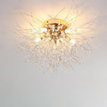 Modern Dandelion Crystal Semi-Flush Mount Ceiling Light 5/6/8 Lights