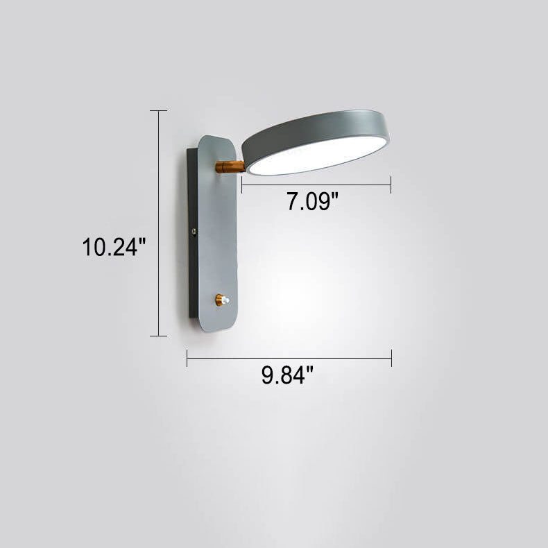 Nordic Round Rotatable LED Wall Sconce Lamp - Modern Reading Light, Adjustable Lighting Fixture, Stylish Wall Decor