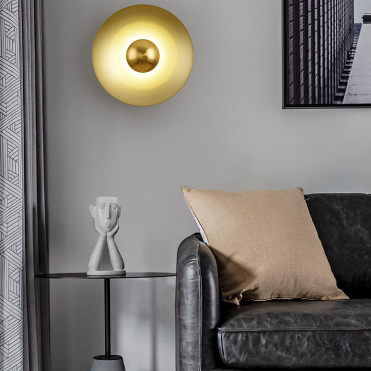 Nordic Multicolor LED Wall Sconce - Round Disc Design
