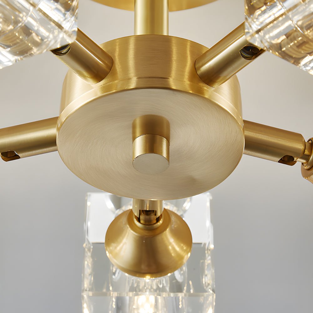 180° Adjustable Crystal Ceiling Light Fixture - 3/4/5/6-Light Options