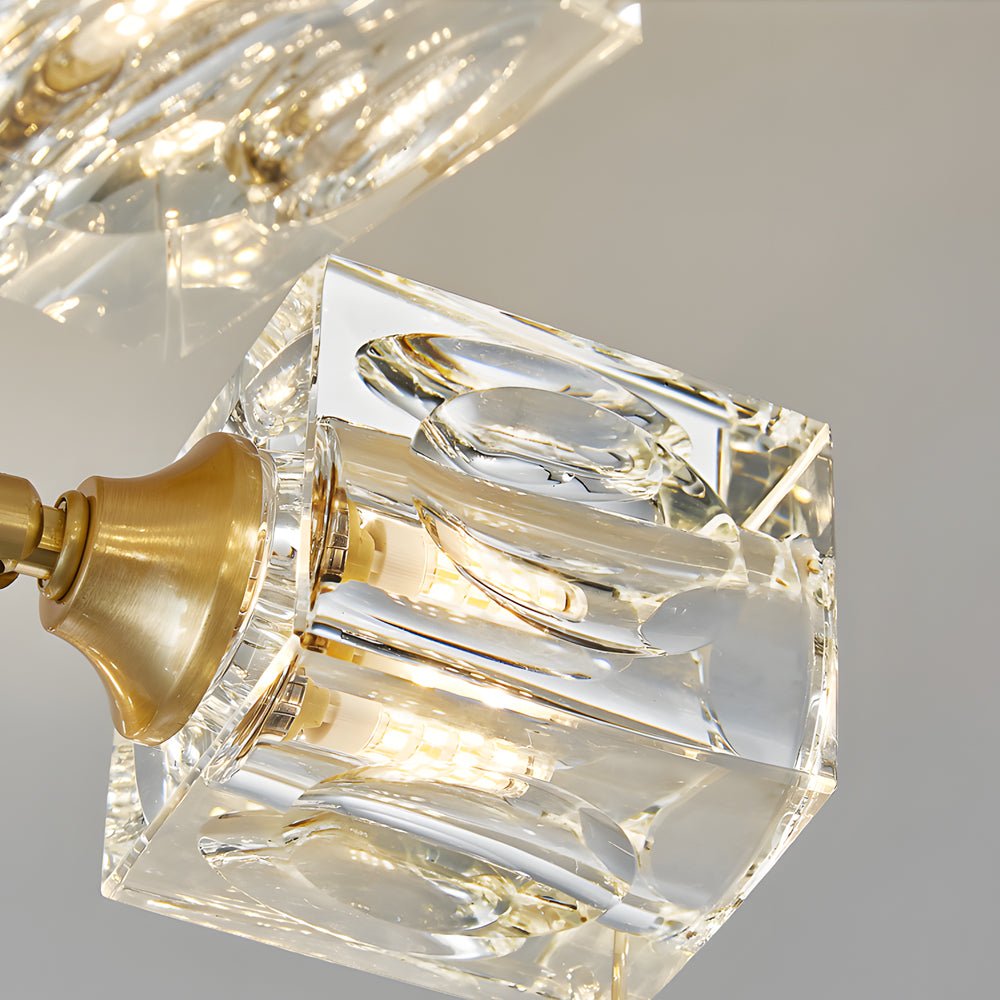 180° Adjustable Crystal Ceiling Light Fixture - 3/4/5/6-Light Options