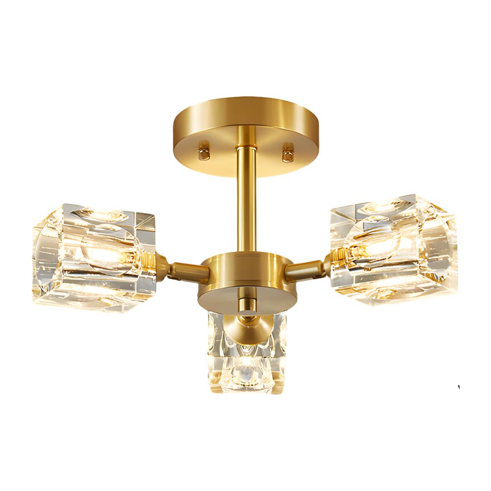 180° Adjustable Crystal Ceiling Light Fixture - 3/4/5/6-Light Options