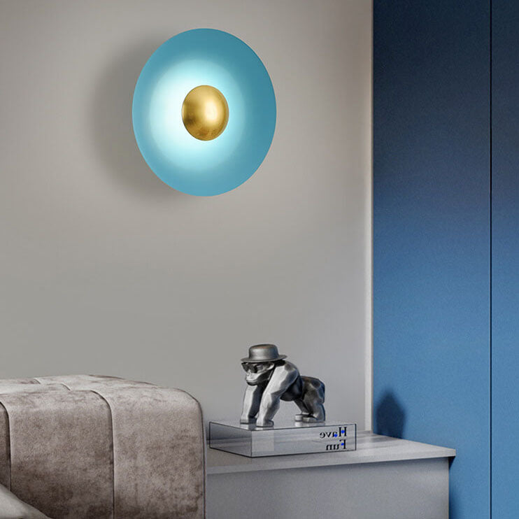 Nordic Multicolor LED Wall Sconce - Round Disc Design