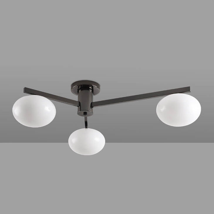 Nordic Light Luxury Glass Ball Semi-Flush Mount Ceiling Light - 3/4/5 Lights