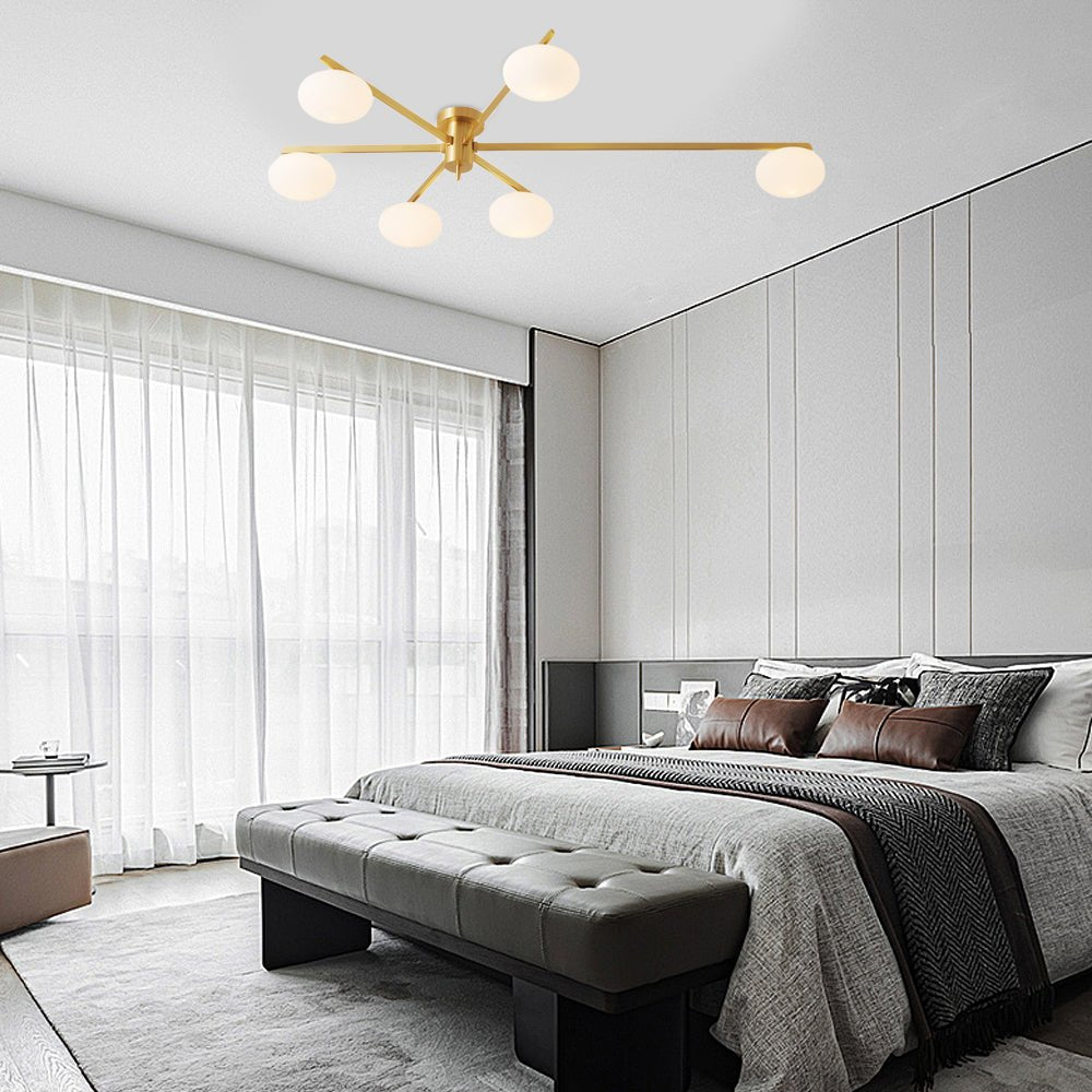 Jasper Semi Flush Mount Ceiling Lamp - 3/5/6 Lights Modern Fixture