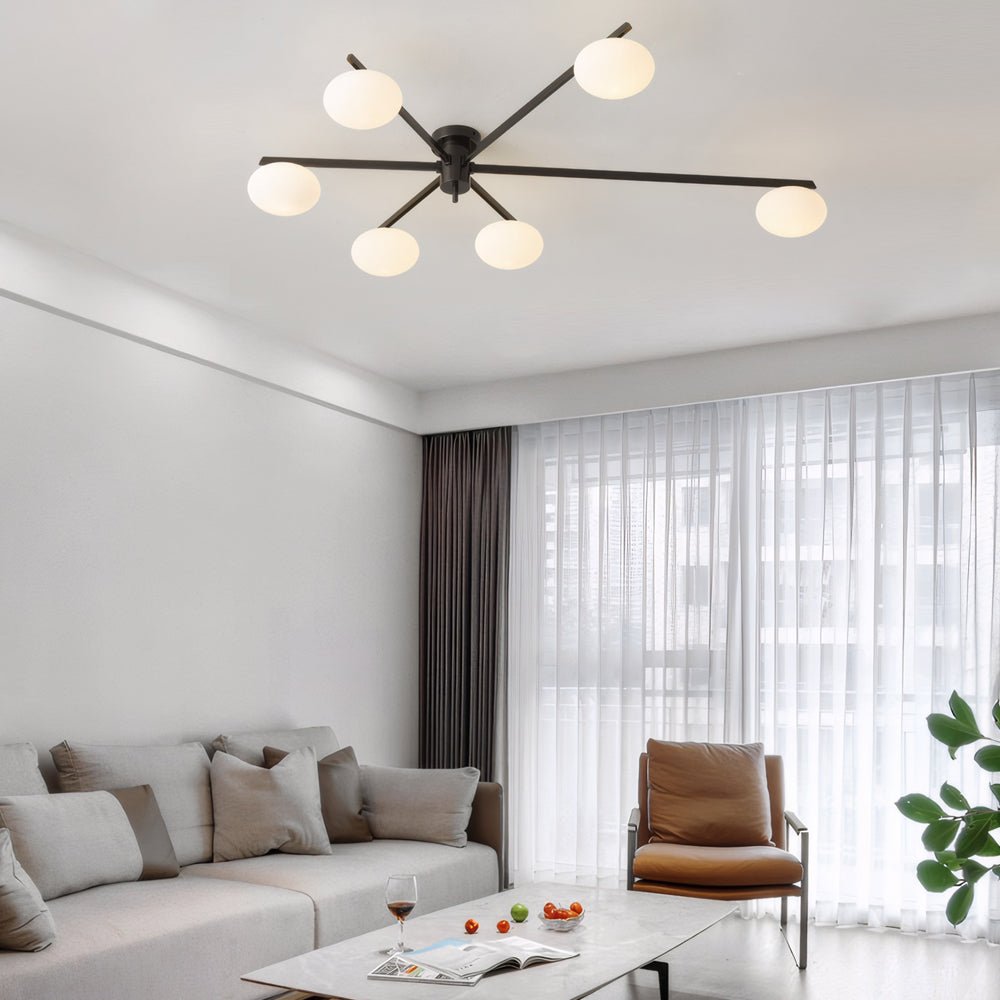 Jasper Semi Flush Mount Ceiling Lamp - 3/5/6 Lights Modern Fixture