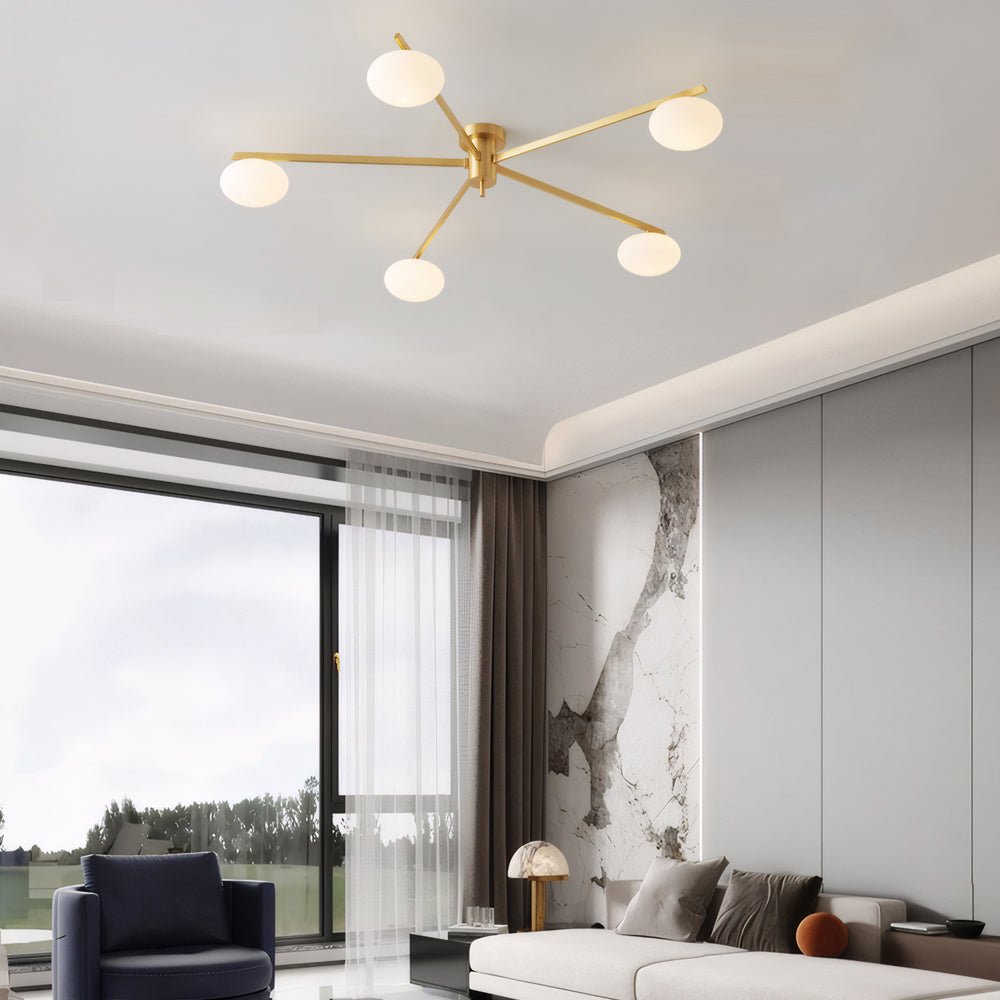 Jasper Semi Flush Mount Ceiling Lamp - 3/5/6 Lights Modern Fixture