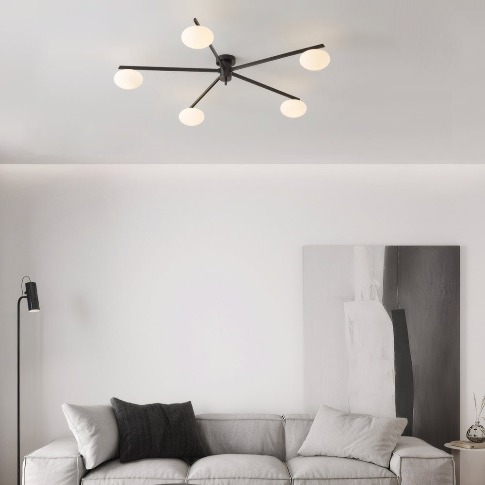 Jasper Semi Flush Mount Ceiling Lamp - 3/5/6 Lights Modern Fixture